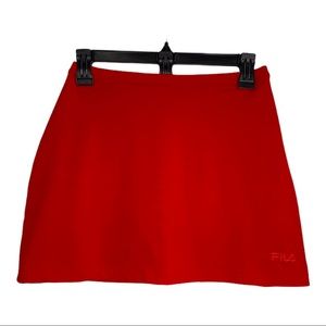 Red Fila A-Line Skort